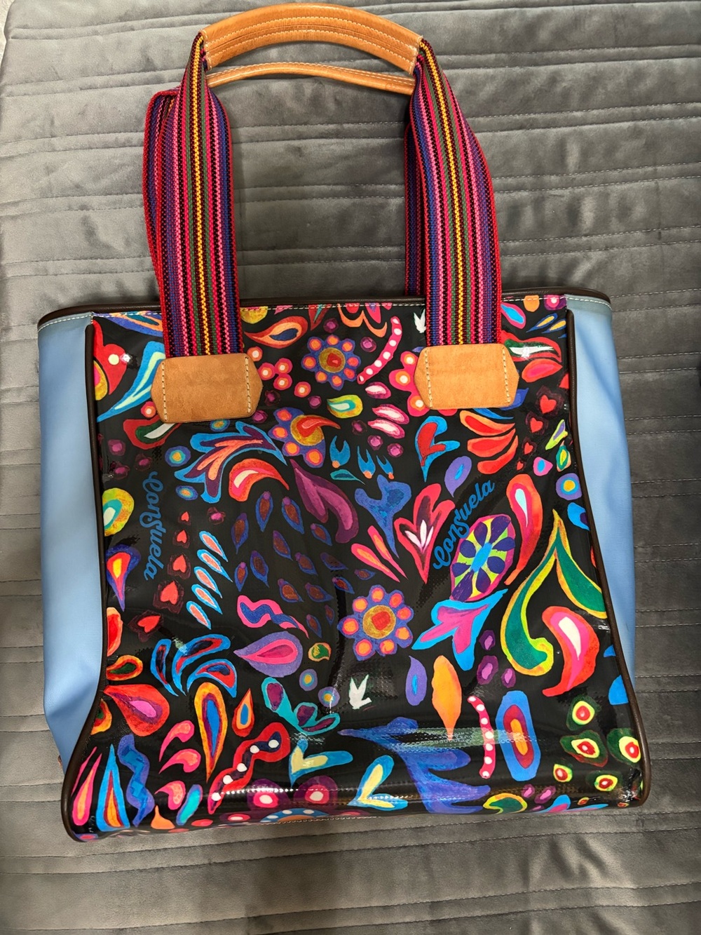 Consuela Classic Tote-Multi Blue Accents